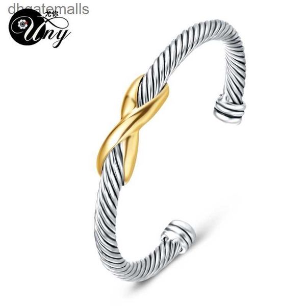 

bangle twisted cable wire bracelet antique bangles cross fashion designer brand vintage christmas gifts womens cuff bracelet 210408, Black