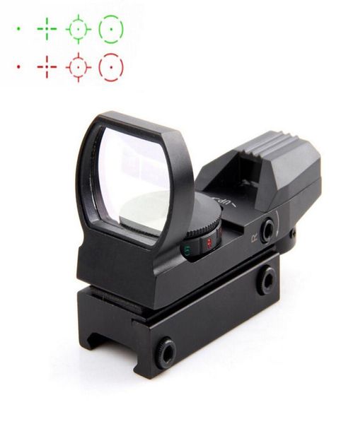 

2011mm tactical holographic riflescope reflex 4 reticle rail hunting optics red green dot sight tactical sight scope with mount5108509