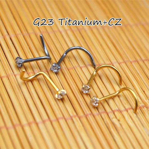 

navel bell button rings 50pcs/lot cz nose stud screw g23 nose ring nose piercing 20g 230713, Silver