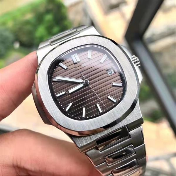 

men's watches new popular brand automatic mechanical 42mm watch stainless steel self sports wristwatch244m, Slivery;brown