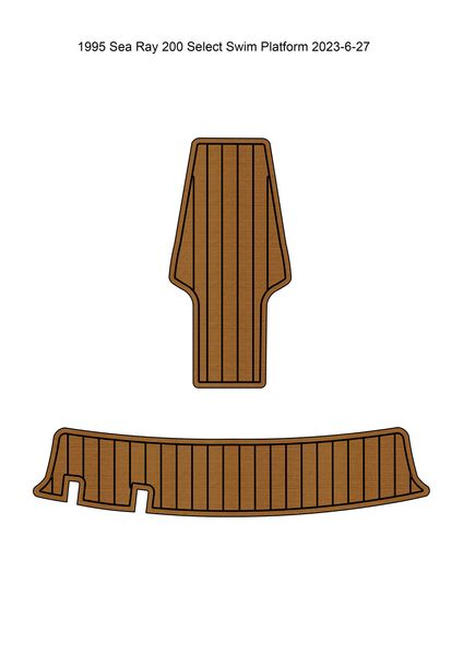 

1995 sea ray 200 select swim platform pad boat eva foam faux teak deck floor mat