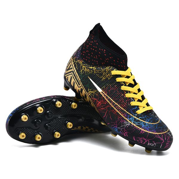 

dress shoes men's football boots tg/fg high football shoes summer outdoor children's sports football shoes children 230714, Black