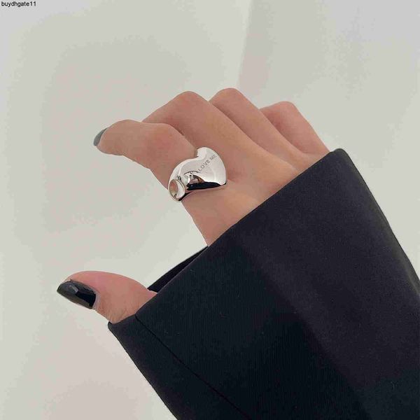 

fashion accessories korean s925 silver three-dimensional love ring female fashion temperament letter open hip hop index finger tide
