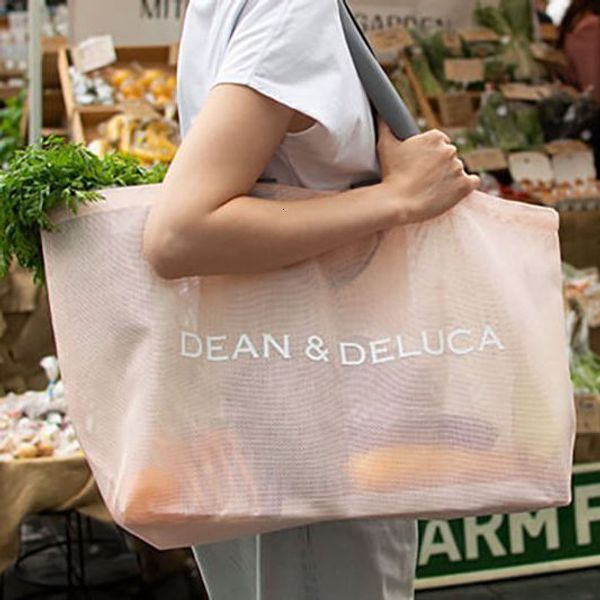 

evening bags summer women tote brand designer luxury clear beach bag ladies pink handbag big shopping crossbody totebag mesh hand 230714