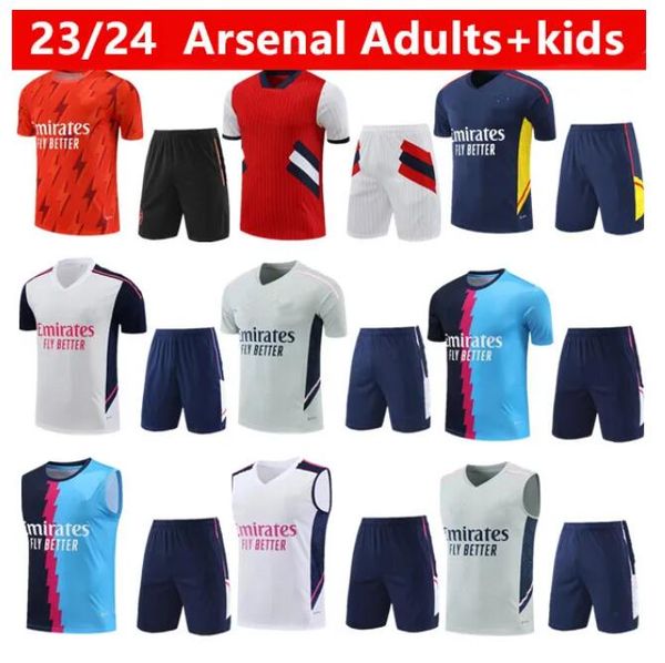 

23/24 arsen pepe saka short sleeve jersey tracksuit gunners training vest vest odegaard thomas tierney smith rowe 2023 2024 transport men ki, Black