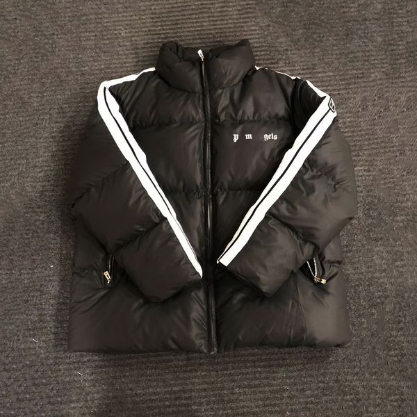 

winter designer down jacket men puffer jackets hooded thick coats mens women couples winters parkas coat, Black