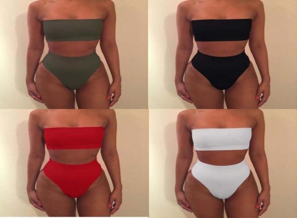 

piece 2020 bikini two solid split women039s swimsuit91687417504084, White;black