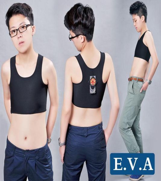 

whole buckle vest hook binderabsorb sweat flat chest breast binder for tomboylesbian trans plus size 5xl4521675, Black;white