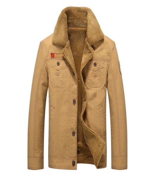 

single breasted winter bomber jacket men air force pilot jacket outerwear cotton thick fur collar warm military tactical mens jack9697777, Black;brown