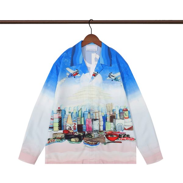 

mens casual shirts fashion designer silk shirt hawaiian business slim clothing designer button up shirts print long sleeve t shirt, White;black