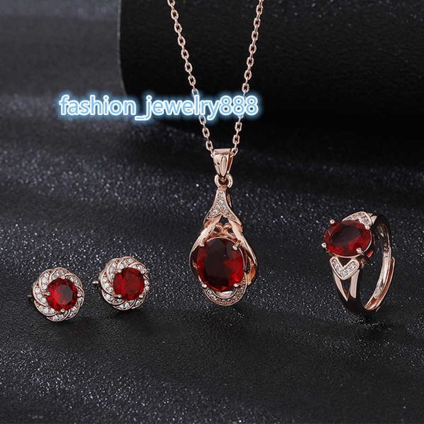 

strands strings korean version pigeon blood red tourmaline pendant color pendant necklace women's 18k inlaid red water drop pendant, Black