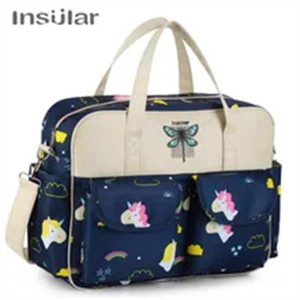 

new style waterproof diaper bag large capacity messenger travel bag multifunctional maternity mother baby stroller bags a2, Black