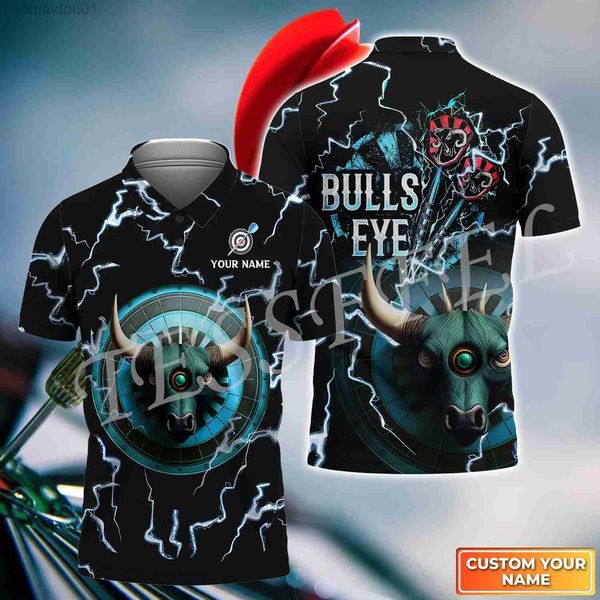 

men's t-shirts custom name sports player darts beer club tattoo 3dprint summer casual harajuku polo shirts streetwear short sleeves t-s, White;black