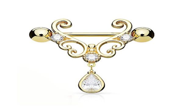 

water drop pendant nipple nail stainless steel nipple rings pendant tongue ring piercing body jewelry rings for women9630544, Silver