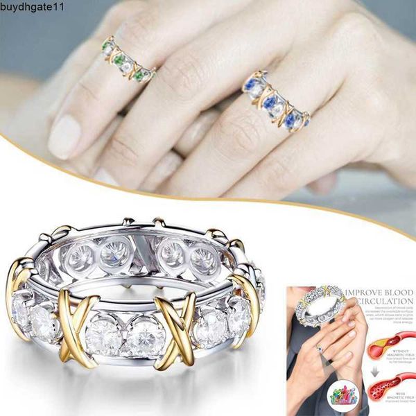 

fashion accessories longrui new luxury shiny zircon cross ring simple handicraft, Silver