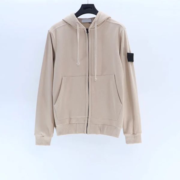 

brand designers hoodies classic armband stone zip cardigan casual seven color sweatshirt island size m-2xl, Black