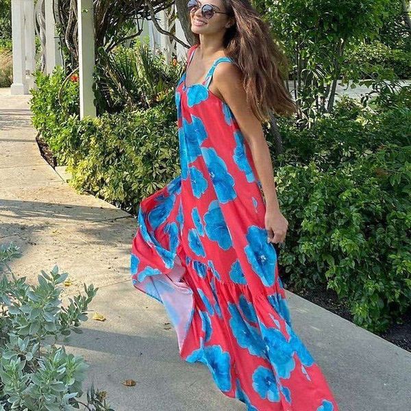 

summer womens dress bohemian print sleeveless strap, Black;gray