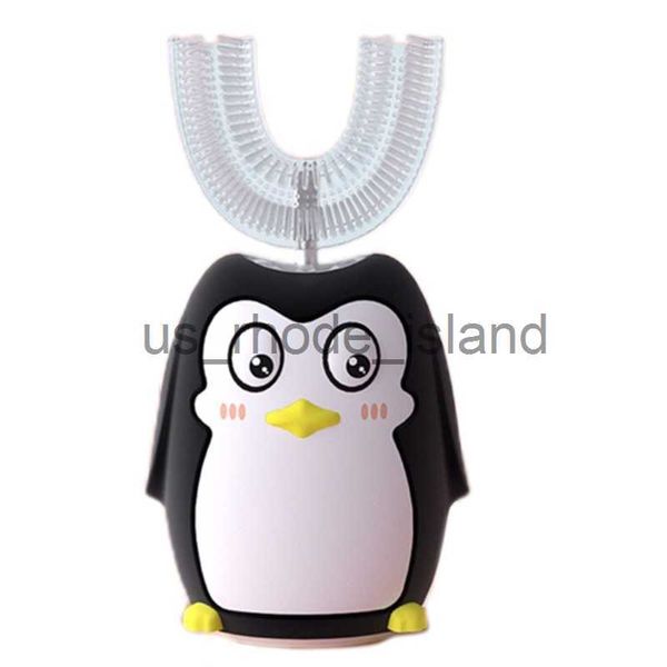 

other baby feeding wireless usb rechargeable kids electric ultrasonic toothbrush u shaped cartoon penguin toddler waterproof automatic for d