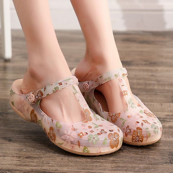 

slippers 36-39 womens mules clogs summer female sandals 4cm heel non-slip comfortable light beach slippers ladies garden shoes hw36 230713, Black