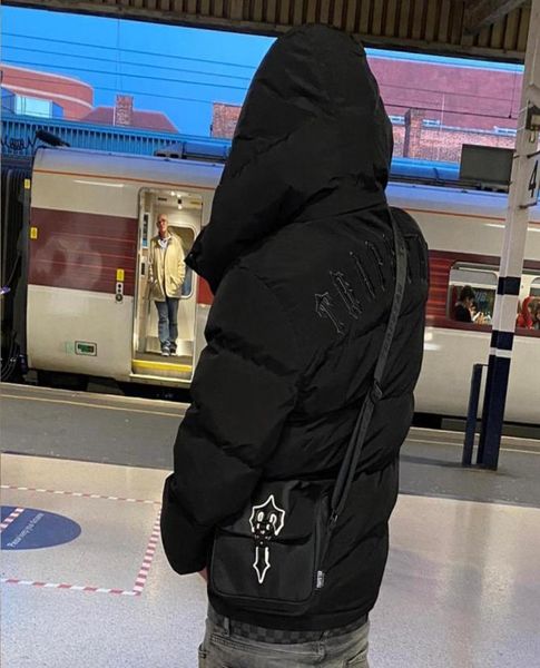 

winter men jacket aw20 irongate hooded quilted women warm vintage short jacket embroidered lettering coat3352601, Black;brown