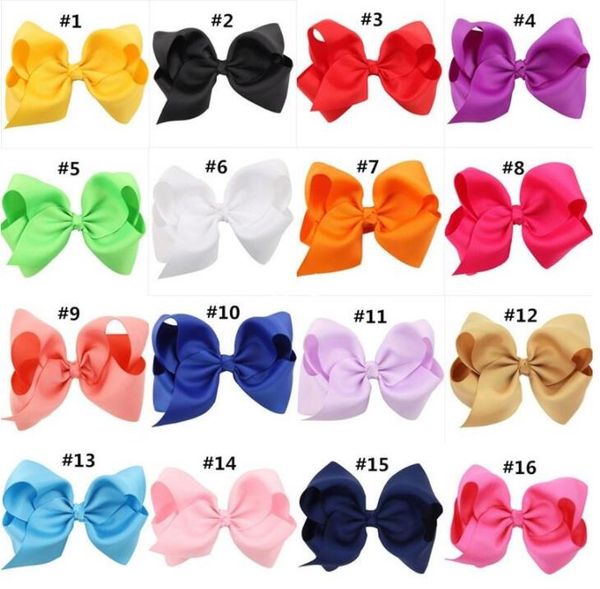 

16 colors new fashion boutique ribbon bows for bows hairpin accessories child hairbows flower hairbands girls cheer, Slivery;white