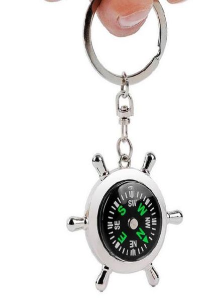 

nautical helm compass keychain for car fashion key chains rings alloy hang charms novelty whole creative multifunction6236522, Slivery;golden