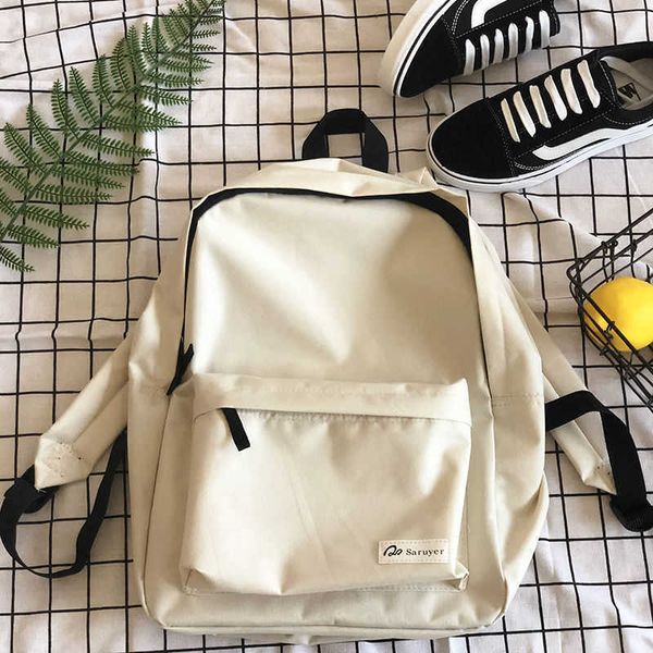 

schoolbag simple and versatile campus backpack style backpack leisure women's bag