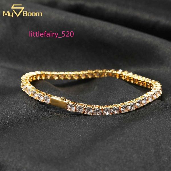 

pendant necklaces men and women hip hop iced out white gold vvs 925 sterling silver 3mm 4mm moissanite diamond one row tennis chain necklace