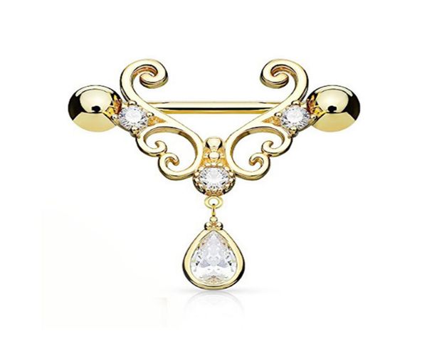 

water drop pendant nipple nail stainless steel nipple rings pendant tongue ring piercing body jewelry rings for women5392473, Silver
