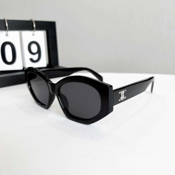 

2023 new fashionable polygon advanced female personality concave shape pgraphy foreigner sunglasses male, White;black