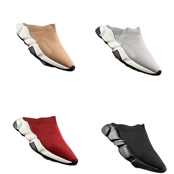 

designer shoes men shoes pair of men's shoes summer new style breathable fly knit a foot pedal female light soft soles pair socks shoes, Black