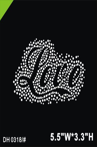 

2018 rhinestone transfer love iron on letters diy dh031805745804, Black