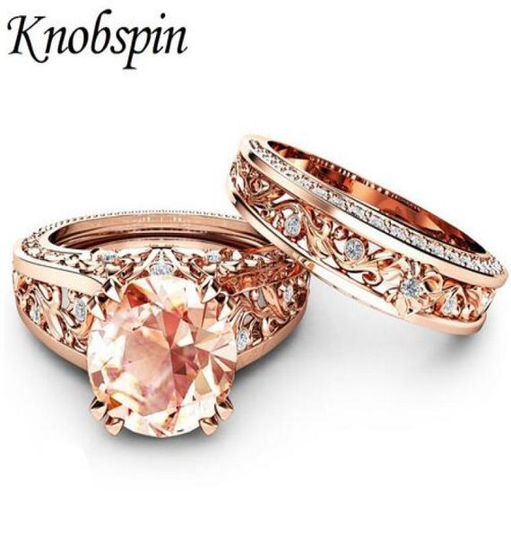 

elegant zircon ring jewelry plated rose gold color champagne gem engagement wedding ring set for women size 610 anel feminino3940567, Slivery;golden