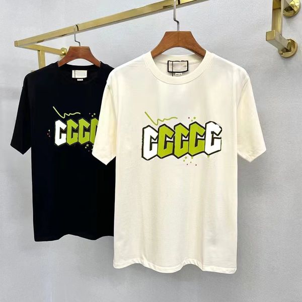 

luxury t-shirt brand designer t-shirt clothing spray letter short sleeve spring summer fashion t-shirt new large 2023i, White;black