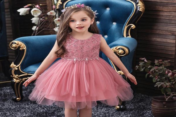 

western style summer kid039s princess dress wedding flower dressess of girl multi layer mesh fluffy children039s dresss5014302, Red;yellow