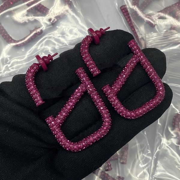 

fashion designer valentinosity earrings brand designer letter earrings stud mjtgud, Golden;silver