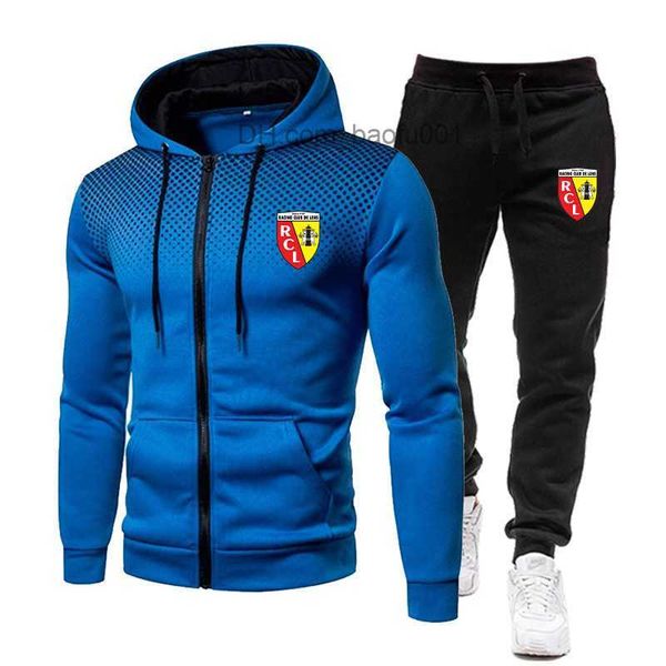 

men's tracksuits autumn winter men's european club rc lens set zipper hoodie sportswear jacket casual sweatshirt z230719, Gray