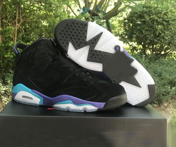 

size us 7 ~ 13 6 aqua men basketball shoes 6s black/bright concord-aquatone outdoor sports sneakers ct8529-004 with original box