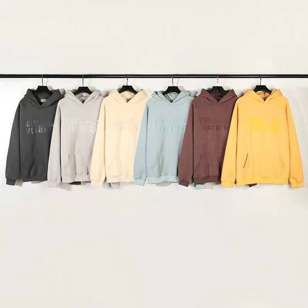 

2023 new american fashion high street essss fashion brand eighth season double line sports loose casual pressed rubber hoodie, Black