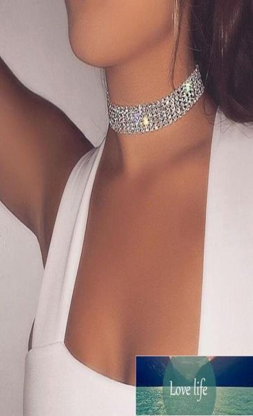 

new crystal rhinestone choker necklace women wedding accessories silver color chain punk gothic chokers jewelry collier femme fact3248989, Golden;silver