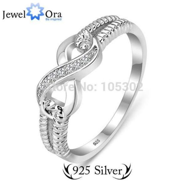 

wholegenuine 925 sterling silver jewelry rings for women wedding lady infinity 35 ring size11008073828516