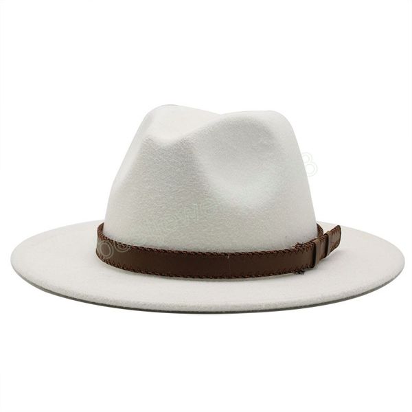 

men sombrero bowler church trilby hats for women gorra mujer cap belt chapeau femme vintage fashionable felt fedora hat, Blue;gray