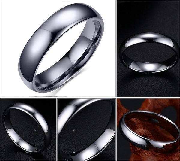 

wedding ring classic 4mm 6mm width domed tungsten carbide wedding ring for men and women 4017800, Slivery;golden