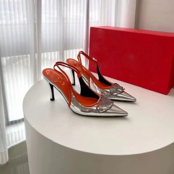 

empty single shoes women 2023 summer new high-heeled shoes celebrity pointed shallow mouth stiletto metal buckle denim back, Black