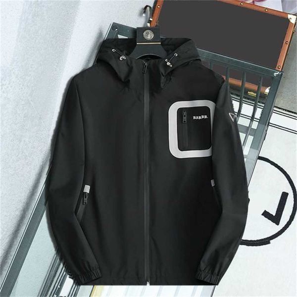 

men's coat parka jacket triangular epaulettes designer jackets men autumn and winte windbreaker parkas for mens hoodies zipper outerwea, Black;brown