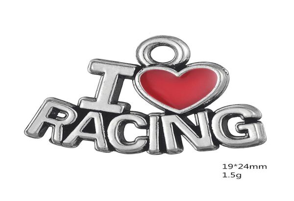 

i love racing sporty word charm other customized jewelry013075920, Bronze;silver