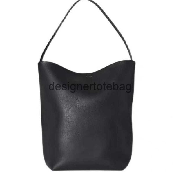 

designer the row leather large capacity tote bag n / s park tote bag minimalist bucket shoulder