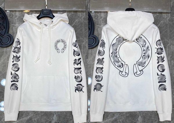 

men's hoodies & sweatshirts designer chrome winter heart hoodie ch long sleeve jacket loose coat hooded hoody woman chromees hearts mix, Black
