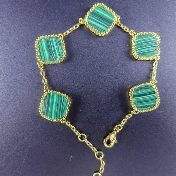 

4 leaf clover bracelet designer bracelet nail bracelet charm bracelet vintage 5 motifs bracelets clover luxury bracelet shining crystal l3, Golden;silver