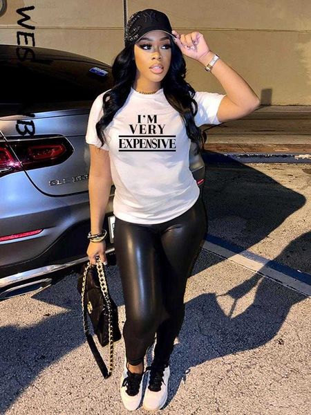 

women's t-shirt wesaynb 2022 wholesale y2k clothes streetwear basic t shirts black print letter o neck ladies baggy short sleeve tees, White